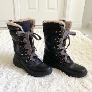 Timberland Earthkeepers Black Lace Up Primaloft Waterproof Snowboots. Size 8.